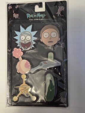Rick and Morty Acrylic 6 Pack Button Pin Set 2018 Adult Swim